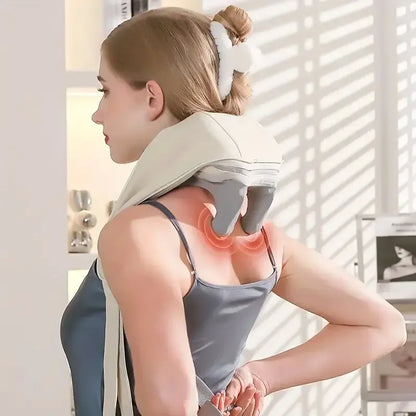6D Neck & Shoulder Heating Massage Shawl – Deep Kneading, Wearable Muscle Relief